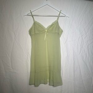 Green sheer Victoria secret layering slip top mini dress